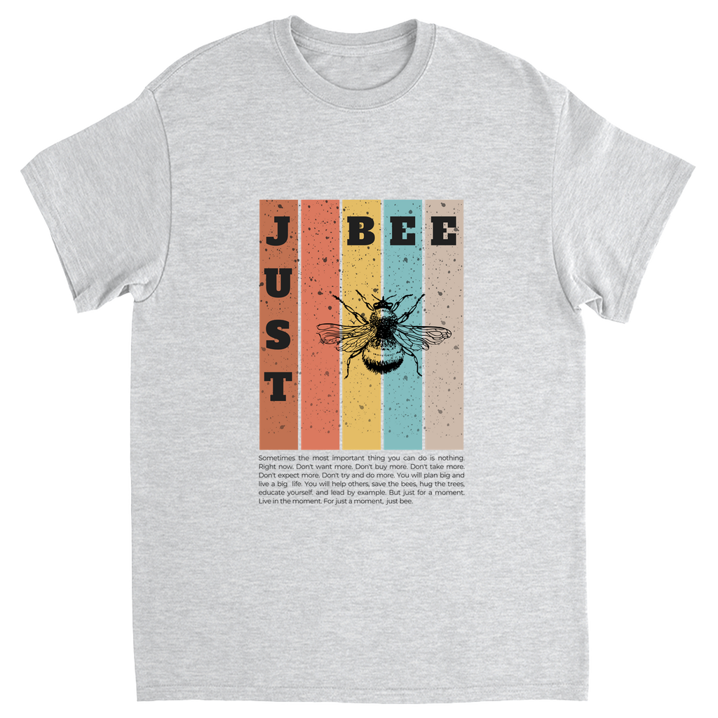 Just Bee Unisex Adult T-Shirt Ash Grey Shirts & Tops