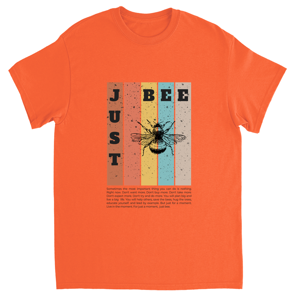 Just Bee Unisex Adult T-Shirt Orange Shirts & Tops