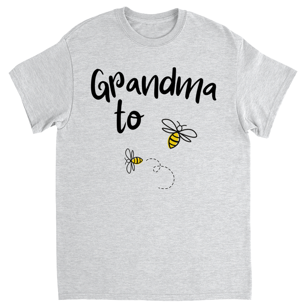 Grandma to Bee Unisex Adult T-Shirt Ash Grey