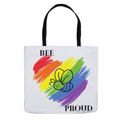 Bee Proud Heart Tote Bag 13x13 inch Shopping Totes bee tote bag gift for bee lover gifts original art tote bag totes zero waste bag