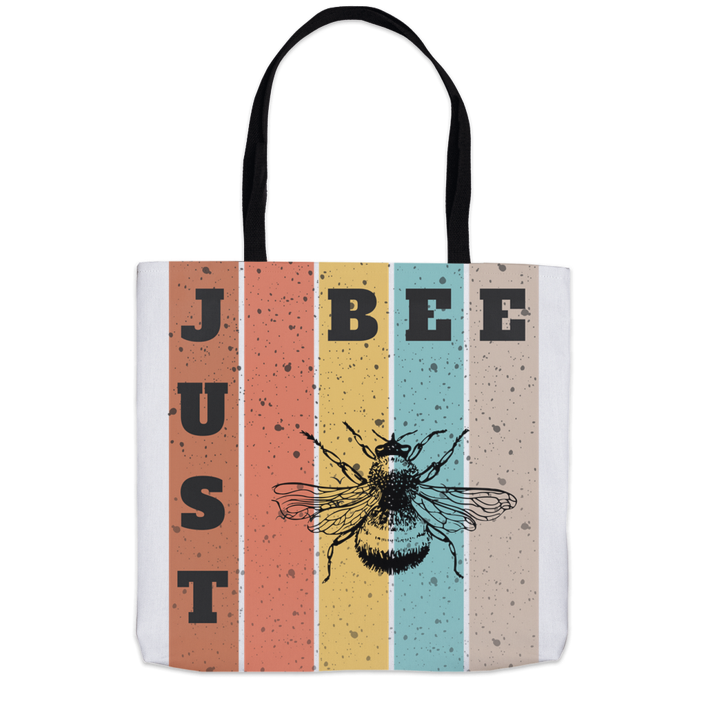 Just Bee Tote Bag 18x18 inch Shopping Totes bee tote bag gift for bee lover gifts original art tote bag totes zero waste bag