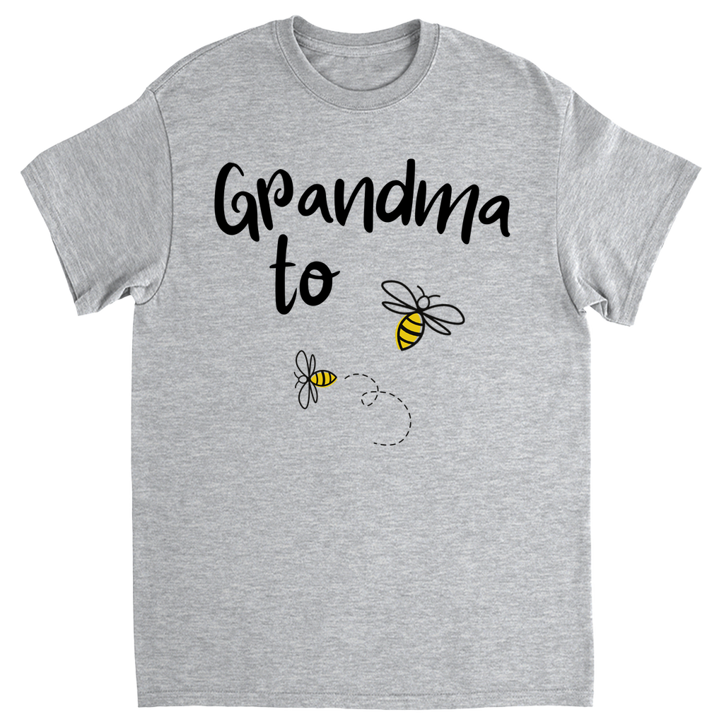 Grandma to Bee Unisex Adult T-Shirt Sport Grey