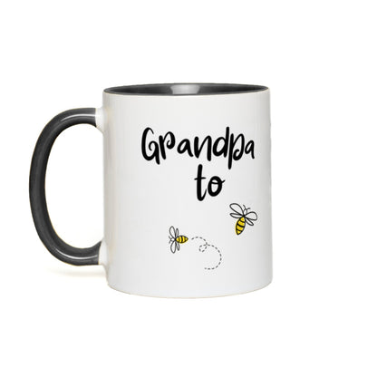Grandpa to Bee Accent Mug 11 oz White with Black Accents Coffee & Tea Cups gifts