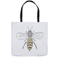 Furry Pet Bee Tote Bag 18x18 inch Shopping Totes bee tote bag gift for bee lover gifts original art tote bag totes zero waste bag