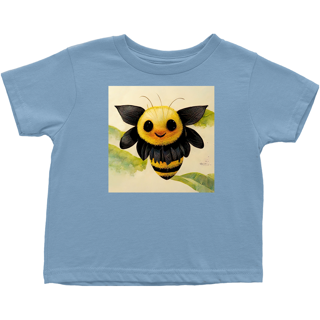 Smiling Paper Bee Toddler T-Shirt Light Blue Baby & Toddler Tops apparel Smiling Paper Bee