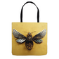 Vintage Metal Bee Tote Bag Shopping Totes bee tote bag gift for bee lover gifts original art tote bag Steampunk Jewelry Bee totes zero waste bag