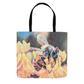 Watercolor Bee Sipping Tote Bag Shopping Totes bee tote bag gift for bee lover gifts original art tote bag totes zero waste bag