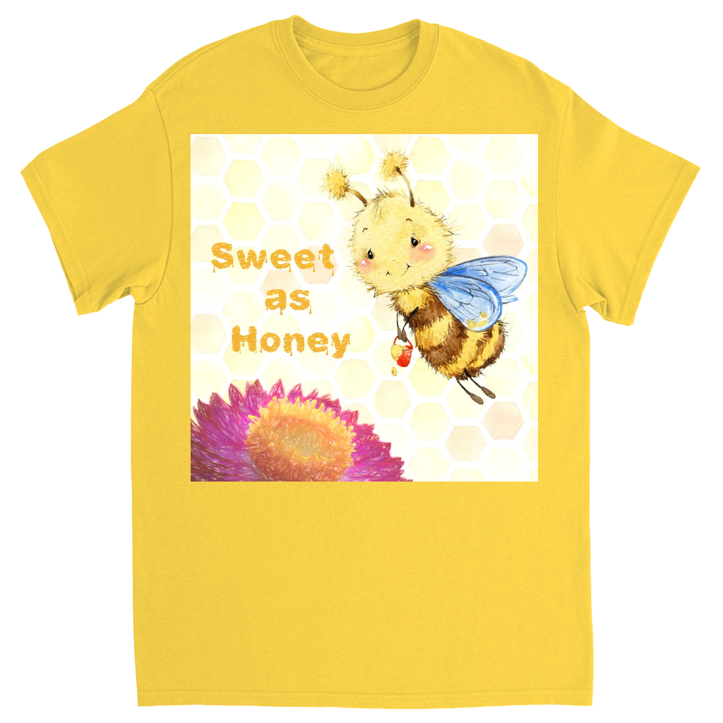 Pastel Sweet as Honey Unisex Adult T-Shirt Daisy Shirts & Tops apparel