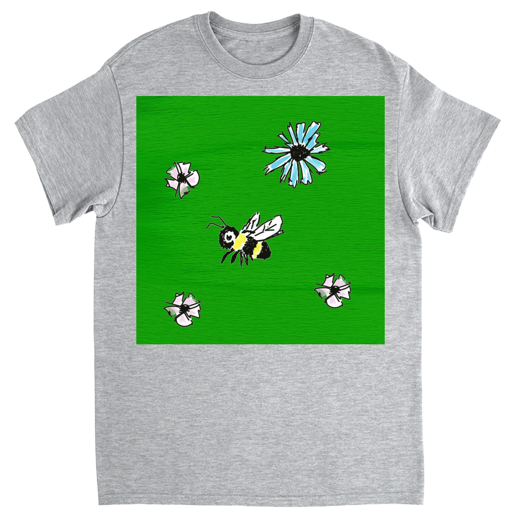Scratch Drawn Bee 2 T-Shirt Sport Grey Shirts & Tops apparel Scratch Drawn Bee