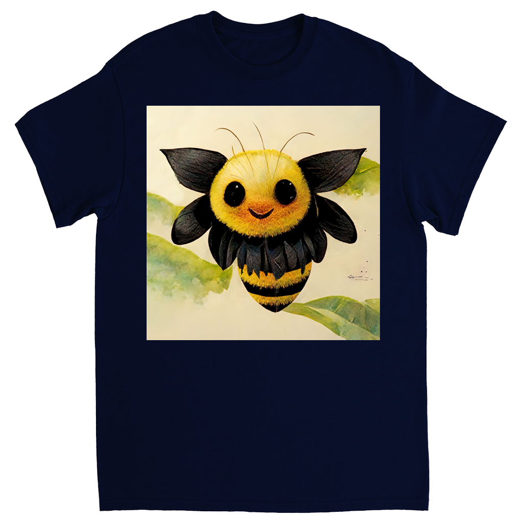 Smiling Paper Bee Unisex Adult T-Shirt Navy Blue Shirts & Tops apparel Smiling Paper Bee