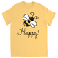 Bee Happy Unisex Adult T-Shirt Yellow Haze Shirts & Tops apparel