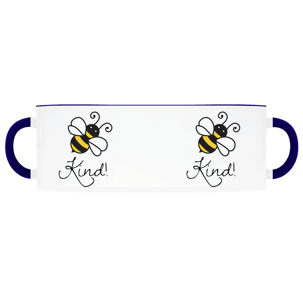 Bee Kind Accent Mug 11 oz White With Dark Blue Accents Coffee & Tea Cups gifts