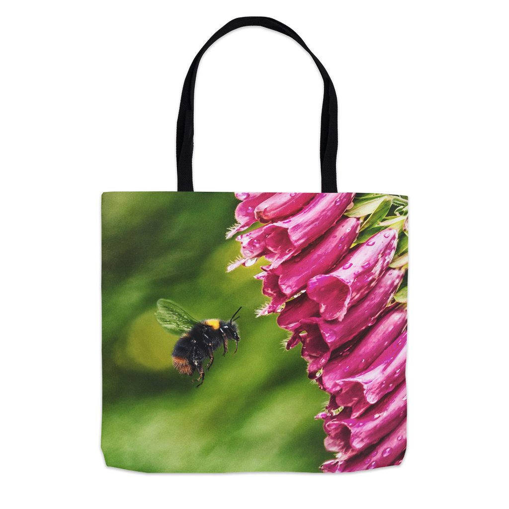 Bees & Bells Tote Bag 13x13 inch Shopping Totes bee tote bag gift for bee lover gifts original art tote bag totes zero waste bag