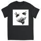 Ink Wash Bumble Bees Unisex Adult T-Shirt Black Shirts & Tops apparel Ink Wash Bumble Bees