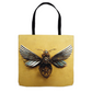 Vintage Metal Bee Tote Bag 16x16 inch Shopping Totes bee tote bag gift for bee lover gifts original art tote bag Steampunk Jewelry Bee totes zero waste bag
