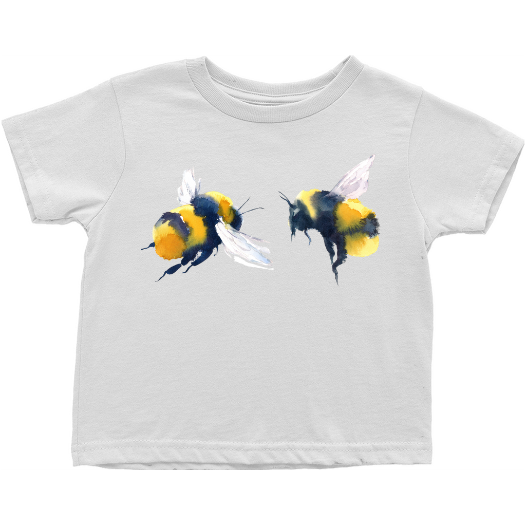 Friendly Flying Bees Toddler T-Shirt White Baby & Toddler Tops apparel