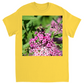 Bumble Bee on a Mound of Pink Flowers Unisex Adult T-Shirt Daisy Shirts & Tops apparel