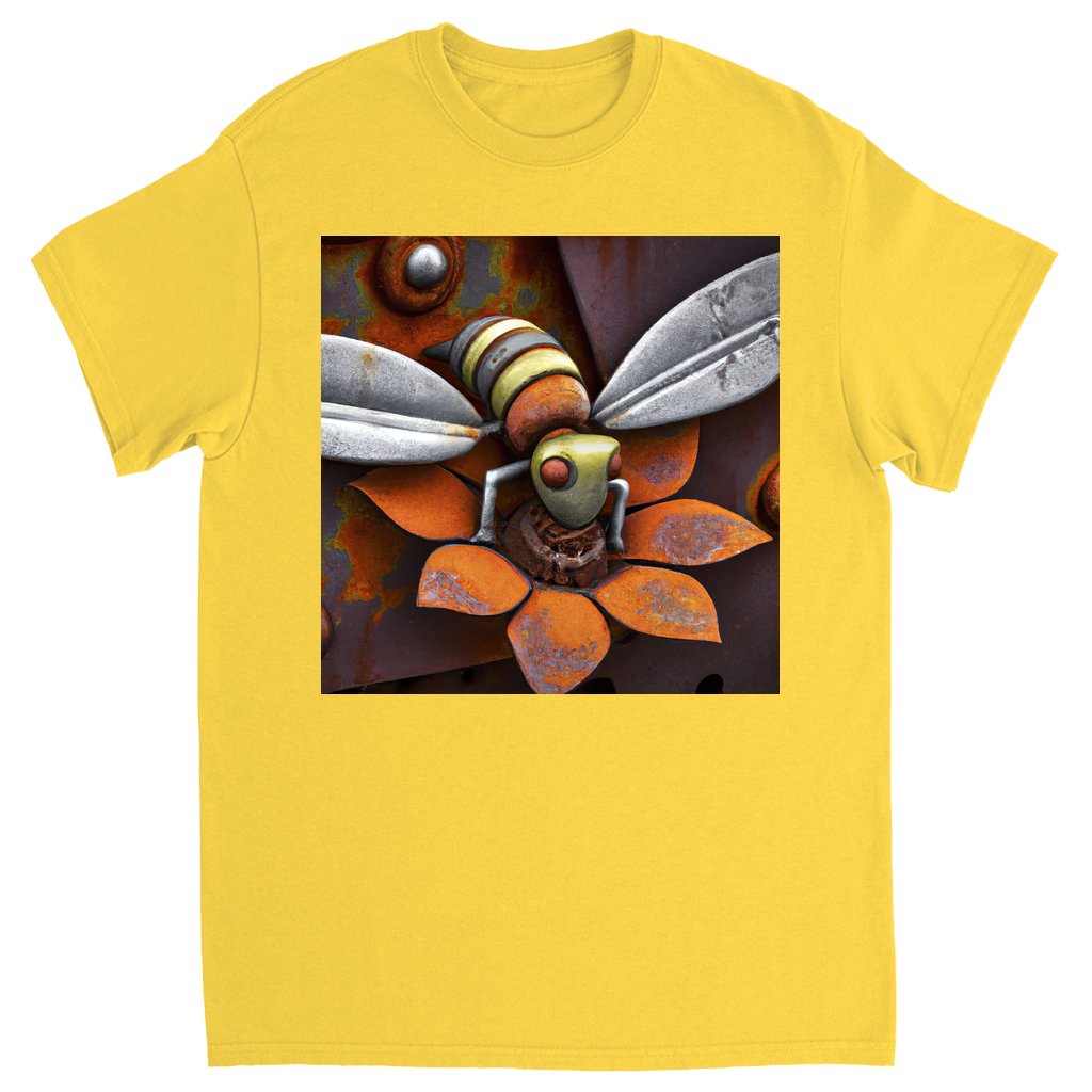 Rusted Bee 14 Unisex Adult T-Shirt Daisy Shirts & Tops apparel Rusted Metal Bee 14