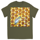 Bee on Honeycomb Unisex Adult T-Shirt Military Green Shirts & Tops apparel