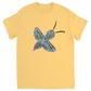 Abstract Twirly Blue Bee Unisex Adult T-Shirt Yellow Haze Shirts & Tops apparel