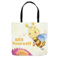 Pastel Bee Yourself Tote Bag Shopping Totes bee tote bag gift for bee lover gifts original art tote bag totes zero waste bag