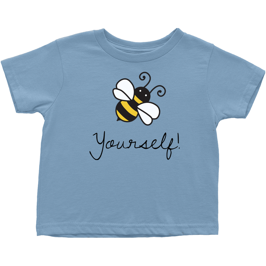 Bee Yourself Toddler T-Shirt Light Blue Baby & Toddler Tops apparel