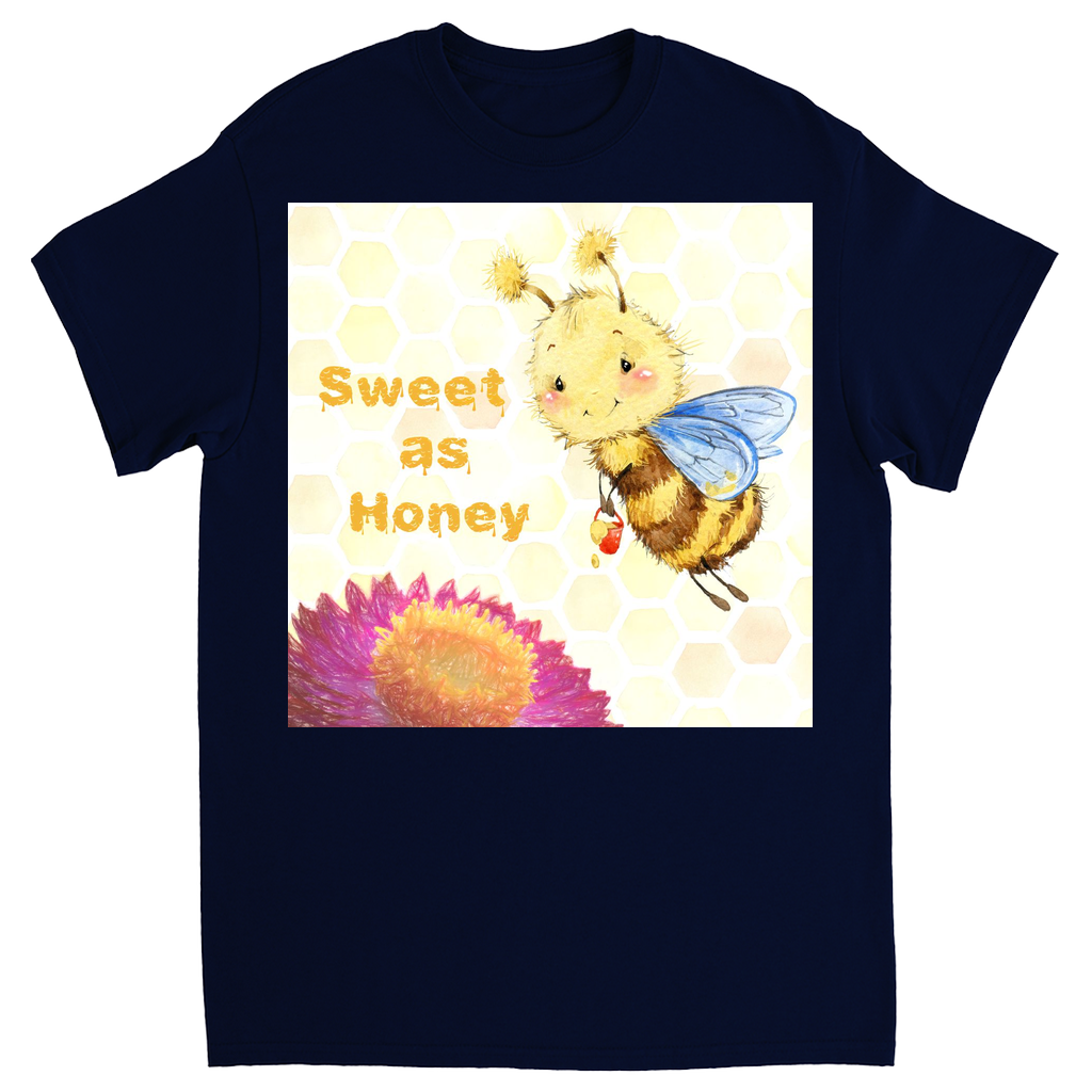 Pastel Sweet as Honey Unisex Adult T-Shirt Navy Blue Shirts & Tops apparel