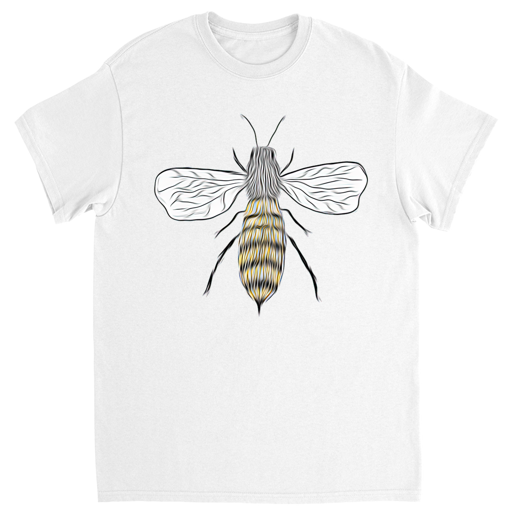 Furry Pet Bee Unisex Adult T-Shirt White Shirts & Tops apparel