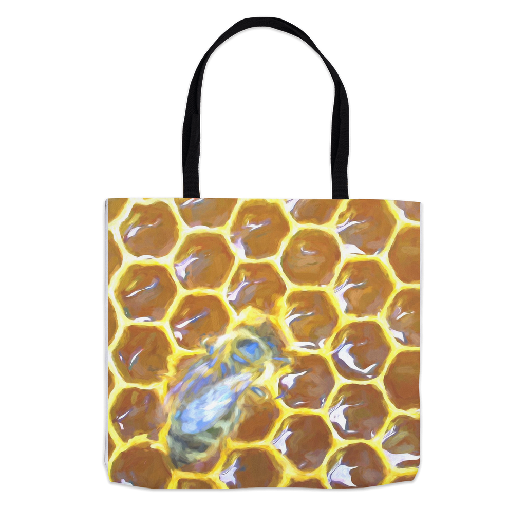 Bee on Honeycomb Tote Bag Shopping Totes bee tote bag gift for bee lover original art tote bag totes zero waste bag