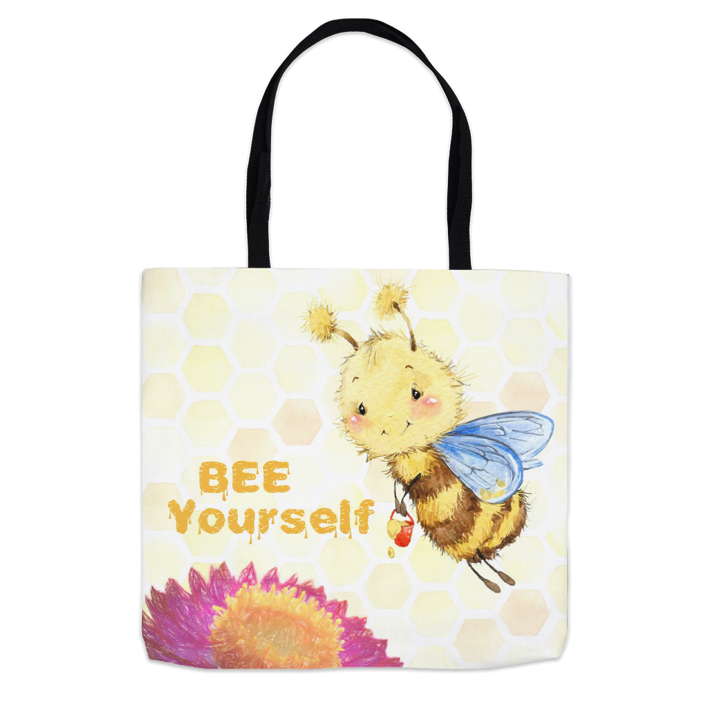 Pastel Bee Yourself Tote Bag 16x16 inch Shopping Totes bee tote bag gift for bee lover gifts original art tote bag totes zero waste bag