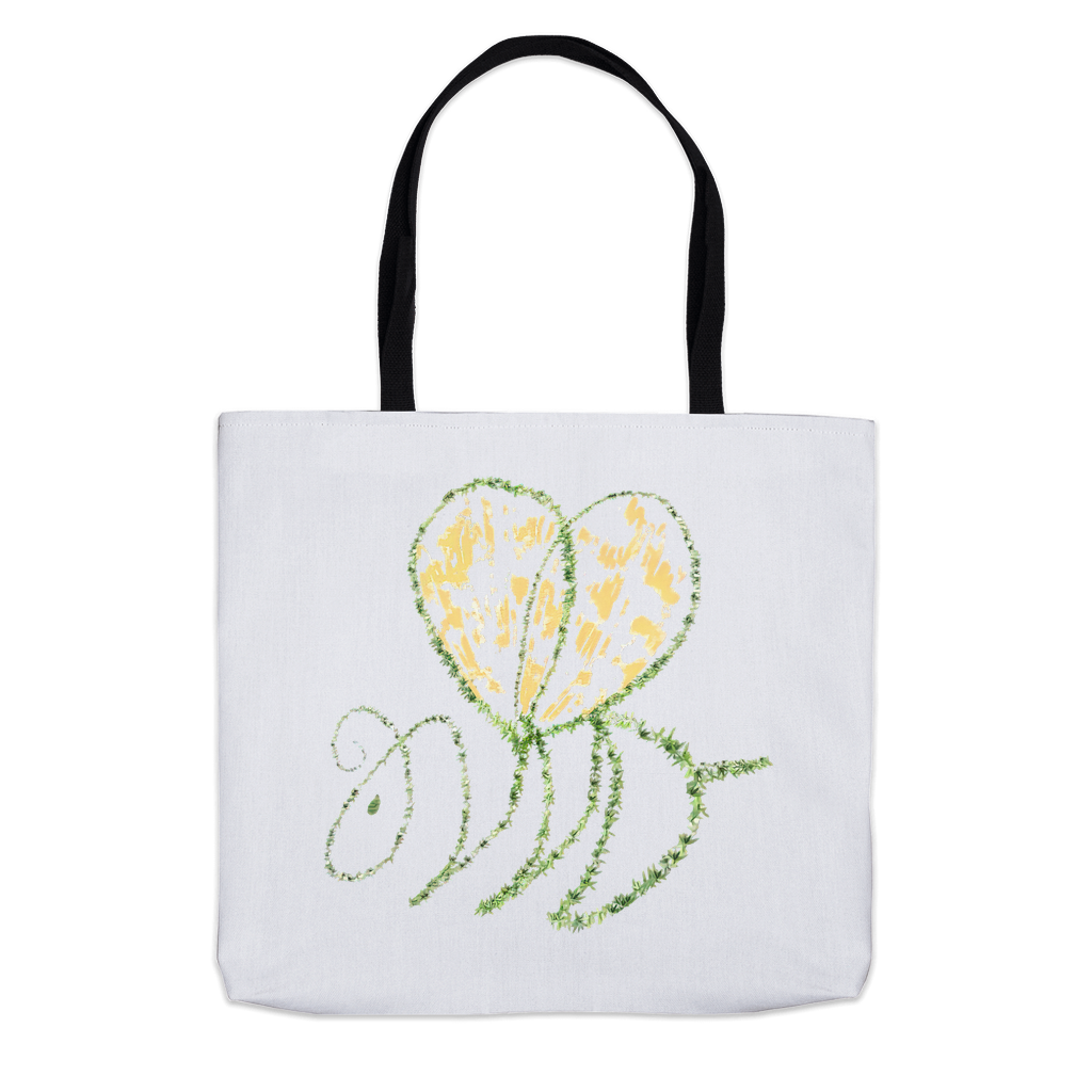 Leaf Bee Tote Bag 13x13 inch Shopping Totes bee tote bag gift for bee lover original art tote bag zero waste bag
