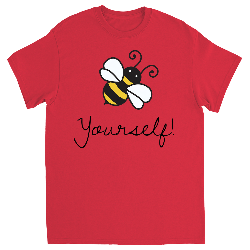 Bee Yourself Unisex Adult T-Shirt Red Shirts & Tops apparel
