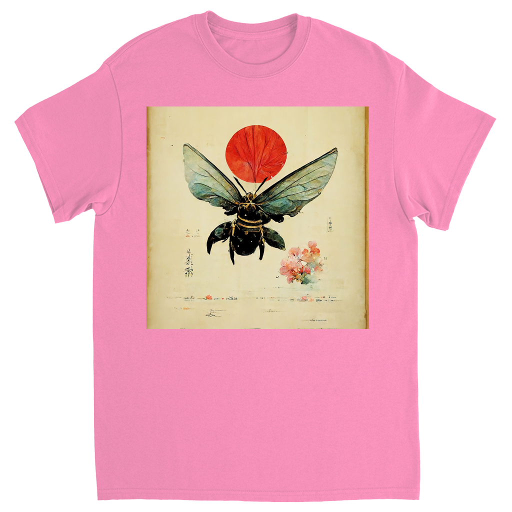 Vintage Japanese Bee with Sun Unisex Adult T-Shirt Azalea Shirts & Tops apparel Vintage Japanese Bee with Sun