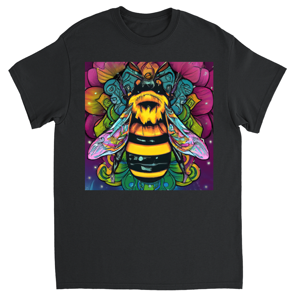 Psychic Bee Unisex Adult T-Shirt Black Shirts & Tops apparel Psychic Bee