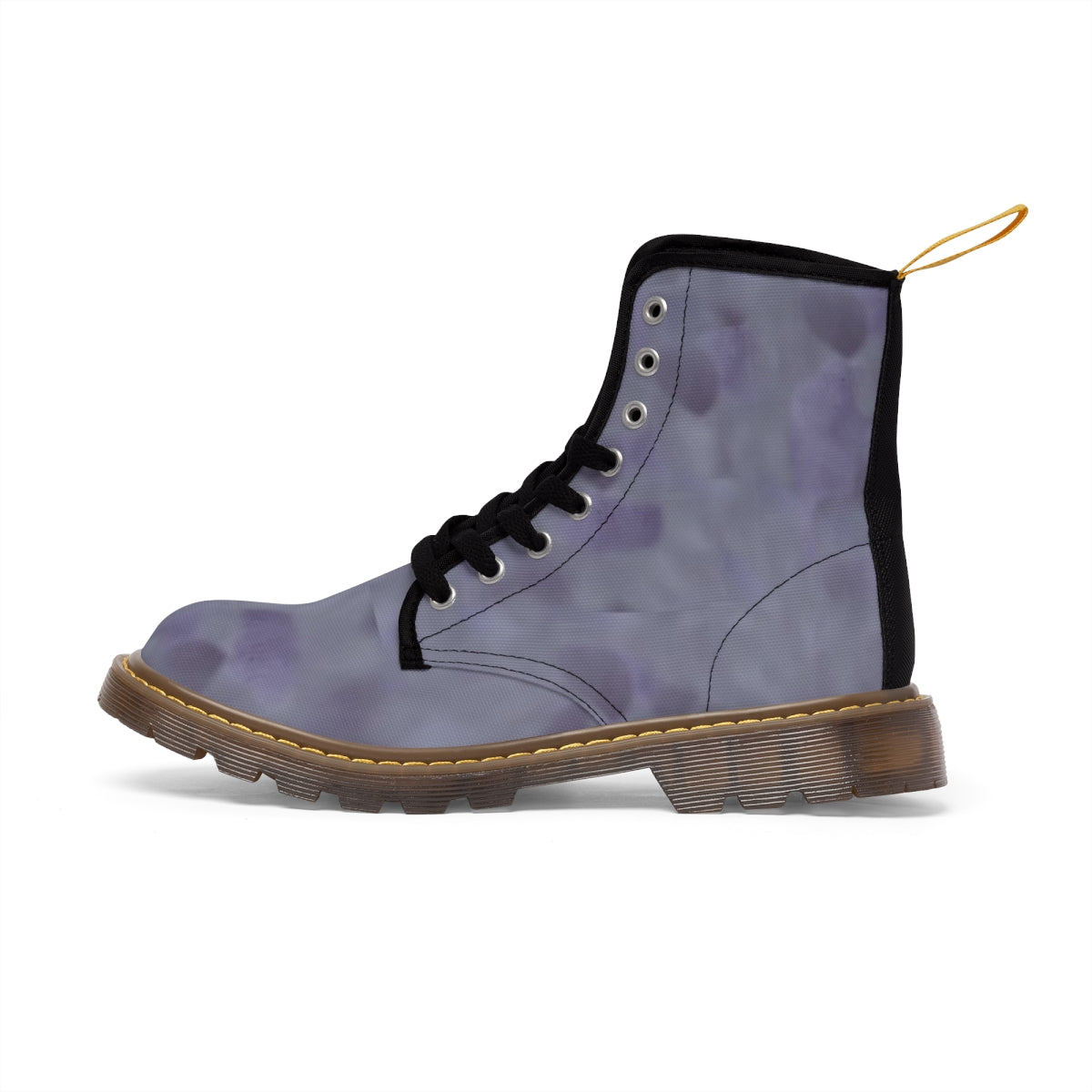Pastel Dreams Bee Women's Canvas Boots Shoes Bee boots combat boots fun womens boots original art boots Pastel Dreams Bee Shoes unique womens boots vegan boots vegan combat boots womens boots womens fashion boots womens purple boots