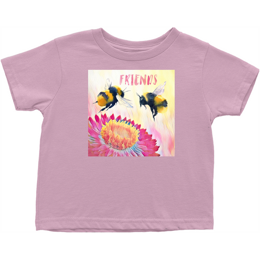 Cheerful Friends Toddler T-Shirt Pink Baby & Toddler Tops apparel