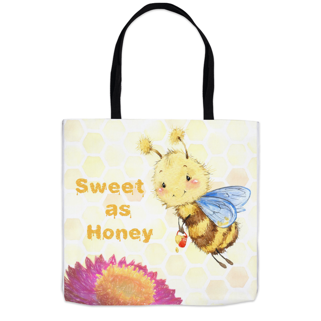 Pastel Sweet as Honey Tote Bag 18x18 inch Shopping Totes bee tote bag gift for bee lover gifts original art tote bag totes zero waste bag