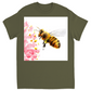 Rustic Bee Gathering Unisex Adult T-Shirt Military Green Shirts & Tops apparel