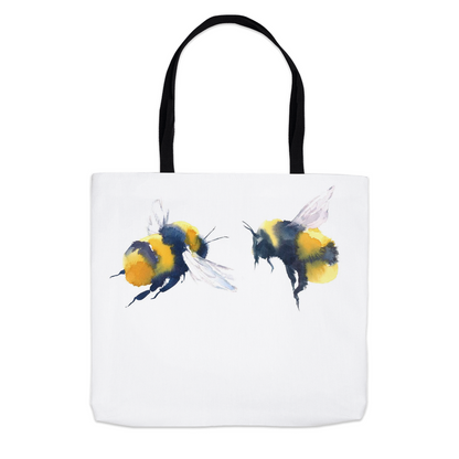 Friendly Flying Bees Tote Bag 13x13 inch Shopping Totes bee tote bag gift for bee lover gifts original art tote bag totes zero waste bag