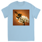 White Flower Welcoming Unisex Adult T-Shirt Light Blue Shirts & Tops apparel White Flower Welcoming
