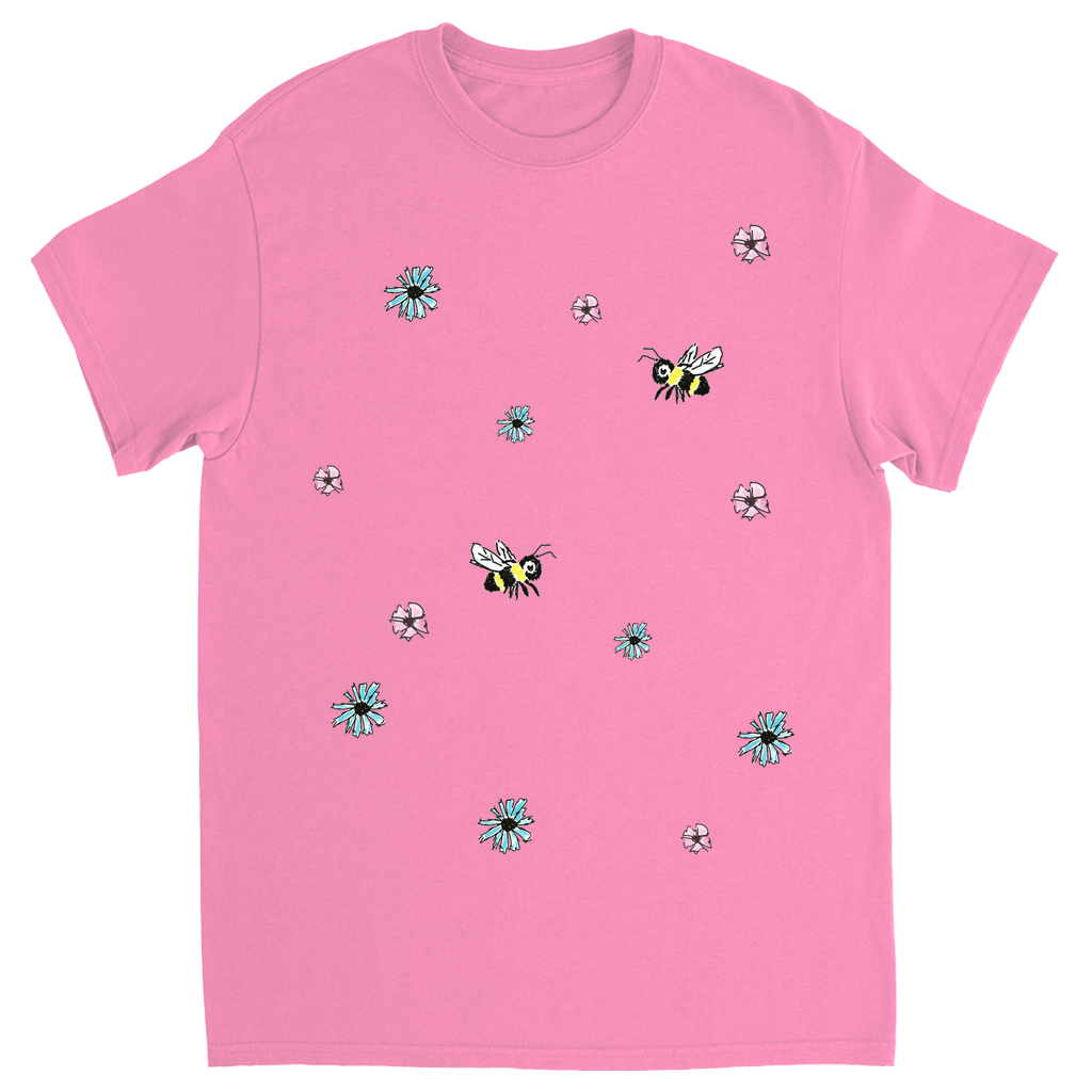 Scratch Drawn Bee Unisex Adult T-Shirt Azalea Shirts & Tops apparel Scratch Drawn Bee