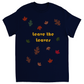 Leave the Leaves Autumn Leaves Unisex Adult T-Shirt Navy Blue Shirts & Tops apparel