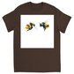 Friendly Flying Bees Unisex Adult T-Shirt Dark Chocolate Shirts & Tops