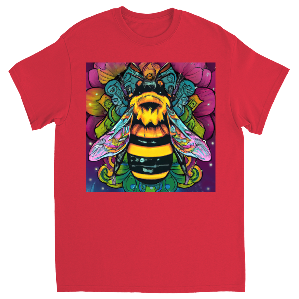 Psychic Bee Unisex Adult T-Shirt Red Shirts & Tops apparel Psychic Bee