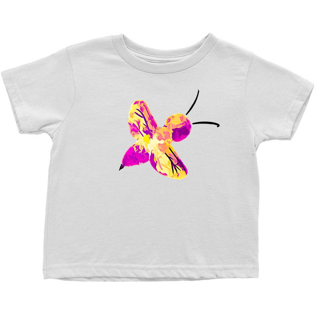 Abstract Pink and Yellow Bee Toddler T-Shirt White Baby & Toddler Tops apparel