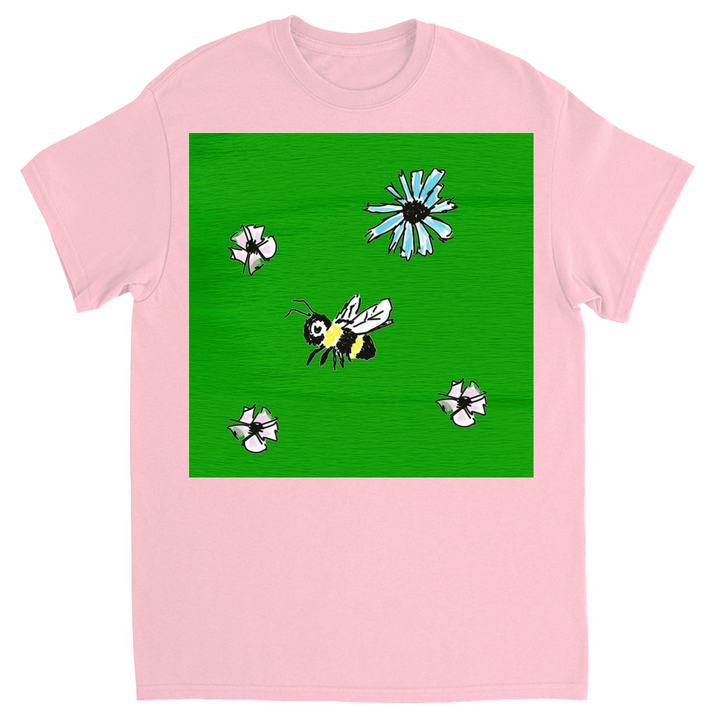 Scratch Drawn Bee 2 T-Shirt Light Pink Shirts & Tops apparel Scratch Drawn Bee