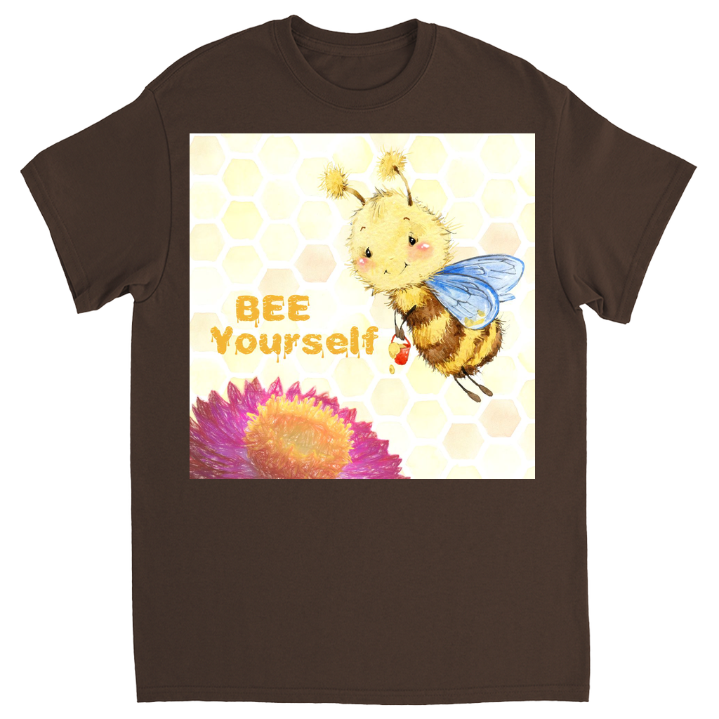 Pastel Bee Yourself Unisex Adult T-Shirt Dark Chocolate Shirts & Tops apparel
