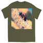 Muted Bee Unisex Adult T-Shirt Military Green Shirts & Tops