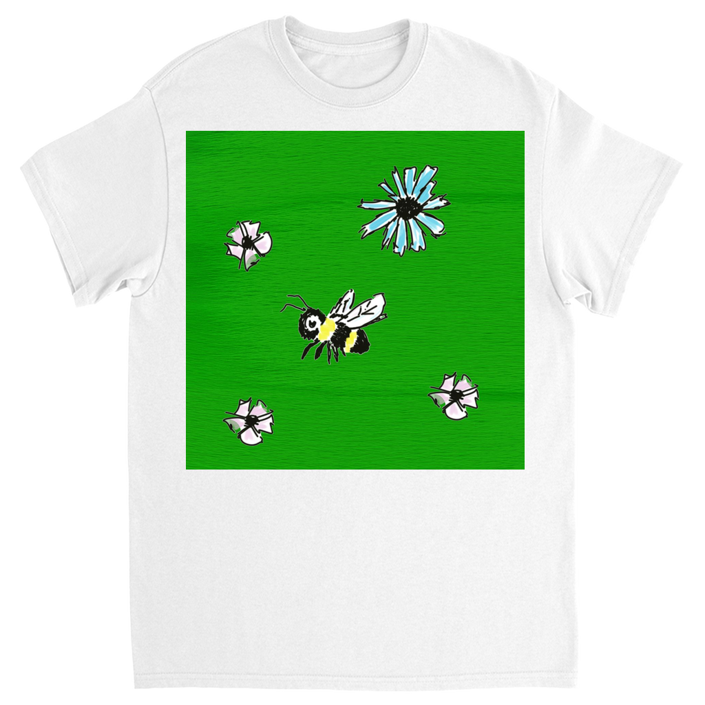 Scratch Drawn Bee 2 T-Shirt White Shirts & Tops apparel Scratch Drawn Bee