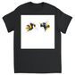 Friendly Flying Bees Unisex Adult T-Shirt Black Shirts & Tops